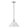 thumbnail image 1 of Orwell 1-Light Pendant in Chrome with Dusky Blue, 1 of 3