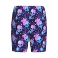thumbnail image 2 of Lsque Skull starry sky flower leaf Mens Sleep Pajama Shorts,Short Pajama Pants, Cotton Ultra-Soft Knit-Medium, 2 of 9