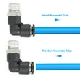 thumbnail image 3 of Uxcell 2 Pcs Male Elbow 5/16" Tubing OD x 1/4" NPT Thread 90 Push to Connect Fittings, 3 of 6