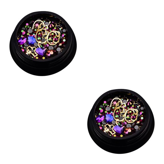 maskred 1/2/3/5 Hi.FANCY Multi Types 3D Gold Silver Crystal Rhinestones Pearl Alloy Glitter Jewelry Manicure Sticker Tips Decor 5 2PCS