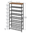 thumbnail image 3 of Shoe Rack HOOBRO Organizador de almacenamiento de zapatos de 8 niveles para 24 a 26 pares, 3 of 9