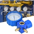 thumbnail image 2 of HUGFEGWE Manifold Gauge Set, A/C Manifold with G1/4" Gauges, Air Condition Manifold Gauge Low Pressure A/C Refrigeration Tool , with Sight Glass G1/4, for R22/R410A/R134A/R407C CJ25311-5560, 2 of 8