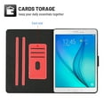 thumbnail image 3 of Dteck Folio Case for Samsung Galaxy Tab A 8.0 2015 SM-T350 T355, Slim Fit Book Cover Design Multi-Angle Stand PU Leather Case Cover, Red, 3 of 5