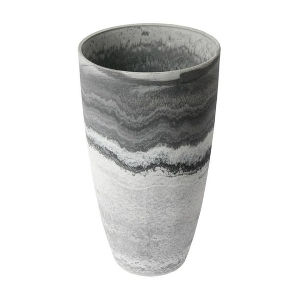 Algreen Curved Vase Planter, 12"x20" Flower Plant Pot, Indoor Outdoor Use - Acerra, Marble