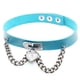 thumbnail image 1 of Minnieouse Punk PU cuero gargantilla cadena colgante corazón collares mujeres niñas gargantilla señora regalo joyería Ropa, zapatos y accesorios Miscelánea Azul claro Minnieouse PS11278-11, 1 of 6