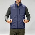 thumbnail image 5 of WRKEKC Softshell Vest for Men Stand Collar Zip-Up Multi Pocket Windproof Sleeveless Outerwear for Hiking and Daily Outfits, 5 of 9
