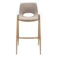 thumbnail image 4 of Desi Barstool Beige & Gold Barstool, Modern Style, Plush and durable faux leather fabric, Plywood, Indoor Bar, 4 of 9