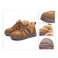 thumbnail image 7 of Womens Snow Boots Fashion Splice Leather Lace up Winter Ankle Booties Fuzzy Lined Platform Sneakers Walking Shoes Brown Size 7, 7 of 7