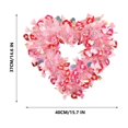 thumbnail image 2 of Valentine's Day Flower Wreath Window Door Wall Hanging Decoration | Heart-Shaped Festive Floral Garland for Romantic Celebrations and Holiday Gifts, 2 of 5