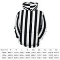 thumbnail image 2 of Black And White Striped Men's Women Vintage 3D Hooded Sweatshirt - All-Season Loose Fit Streetwear, 2 of 6