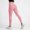 Pink plus size high waisted leggings a1, variant on Cagogo Women Plus Size High Waisted Ribbed Leggings Sport Fit Long Pants Tummy Control Yoga Workout Gym Activewear Running Lounge Trousers, Black 2XL