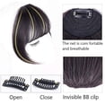 thumbnail image 3 of SUCS High temperature wire Extension Natural Black Wig Female Air Bangs Hair Piece, 3 of 5