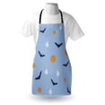 thumbnail image 4 of Ghost Apron, Happy Halloween Holiday Graphic Pumpkins Flying Bats and White Ghosts Scare Theme, Unisex Kitchen Bib with Adjustable Neck for Cooking Gardening, Adult Size, Multicolor, by Ambesonne, 4 of 4