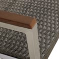 thumbnail image 3 of GDF Studio Swarthmore Outdoor Aluminum Dining Chairs with Faux Wood Accents, Set of 4, Silver, Gray, Natural Brown, Wicker, 3 of 5