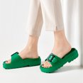 thumbnail image 4 of Women's Fashion Thick‑Sole Adjustable Buckle Strap Sandals, EVA Open‑Toe Slide Sandals For Summer Beach Pool Outdoor Casual Daily Wear Army Green, 4 of 6