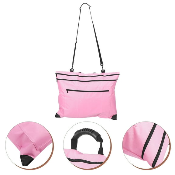 Minkissy Pink Waterproof Art Supply Bag for Kids with Large Capacity Polyester Design 16.5 x 12.5 Inches