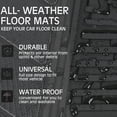 thumbnail image 3 of Car-Grand All Black rubble heavy duty car floor mats all weather durable full set anti-slip waterproof automotive floor mats for woman girly cute trim-to-fit for car SUV ruck, 3 of 7