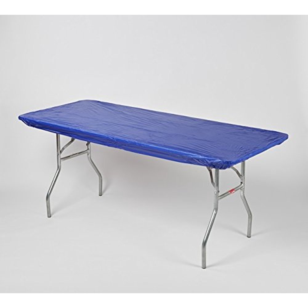 KwikCovers 30" x 72" (6 Feet) Royal Blue Rectangular Fitted Plastic