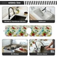 thumbnail image 6 of Summer Flowers Colorful Sink Splash Guard for Faucet 2 Packs Faucet Absorbent Mats, Leaf Watercolor Faucet Handle Drip Catcher Quickly Drying Mat for Kitchen Counter Bathroom RV, 23.6"x5.5", 6 of 7