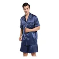 thumbnail image 1 of Pijamas Para Hombres De Seda Cómodo Ropa Para Dormir, 1 of 8