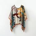 thumbnail image 1 of Oversized Square Scarf Shawl Silk Simulation Thin Summer Sun Protection Women Outerwear, 1 of 6