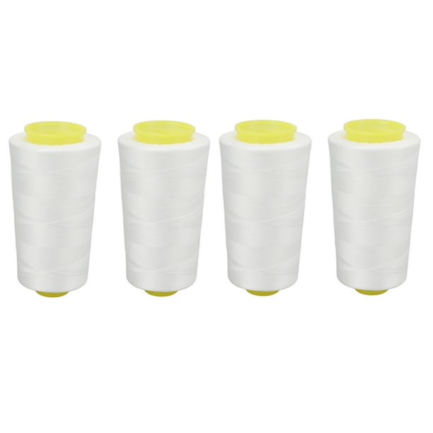 Hilo Serger De Costura, Poliéster Blanco De Primera , Resistente, Duradero, Resistente Al Desgaste, Hilo Blanco Ampliamente Utilizado, 4 Uds.