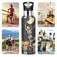 thumbnail image 7 of Yayeee 20oz Insulated Water Bottle Double Wall Stainless Steel with Flip Straw Lid, Halloween Dancing, 7 of 7