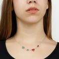 thumbnail image 2 of Sterling Silver Enamel Open shapes necklace, 2 of 4