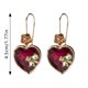 thumbnail image 3 of WILLBEST Juego De Aretes Pendientes De Flor De Corazón Claret Pendientes De Moda De Alta Gama Accesorios Para Mujeres Niña Para Regalo, 3 of 5