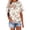 Multicolor 2, variant on MEICHEN Women's Casual Printed Round Neck Top Short Sleeved T Shirt Summer Fashion Clothing for Women