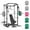 black/220LB set/barbell bar/bench, variant on ALLVIATE 7‑in‑1 Power Cage Squat Rack, Smooth Aluminum Alloy Pulley System, 2000lbs Heavy‑Duty Compact Home Gym, Dual Independent 2:1 Cable Crossover