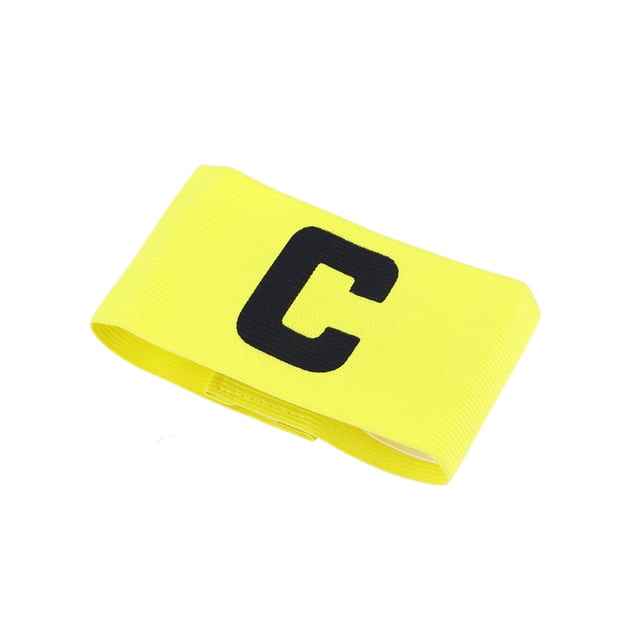 Football Soccer Captain Armband Adjustable Soccer Rugby Basketball Player Bands (Yellow)