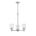 thumbnail image 4 of Millennium Lighting  Ashli 3 Light Chandelier with Clear Honeycomb Glass Shades 3 Light - Brushed Nickel, 4 of 5