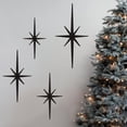 thumbnail image 5 of 4 Pcs Cast Iron Starburst Shaped Wall Decor Metal Mid Century Modern Decor Retro Atomic Stars Wall Art Elegance Accents Vintage Celestial Whimsigoth Hangings for Home Office Room(Dark Gray), 5 of 6