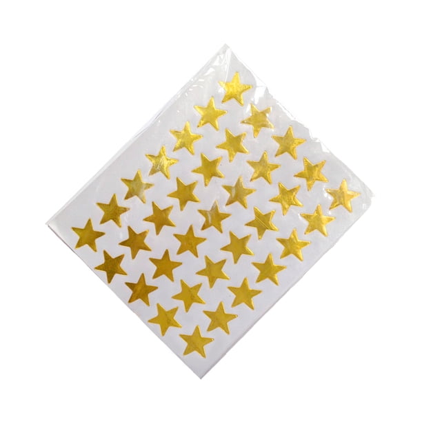 Vogacara 10 hojas de pegatina Flash de premio, estrella de cinco puntas, etiqueta extraíble para elogio de la madre, decoraciones, calcomanías de Juguetes Educativos Oro Vogacara FN010244-01