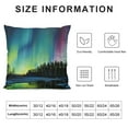 thumbnail image 5 of COMIO  Aurora Throw Pillow Cushion Cover, Sky Over Lake Surrounded Forest Woods Hemisphere Print, Decorative Square Accent Pillow Case,Violet Green, 5 of 5