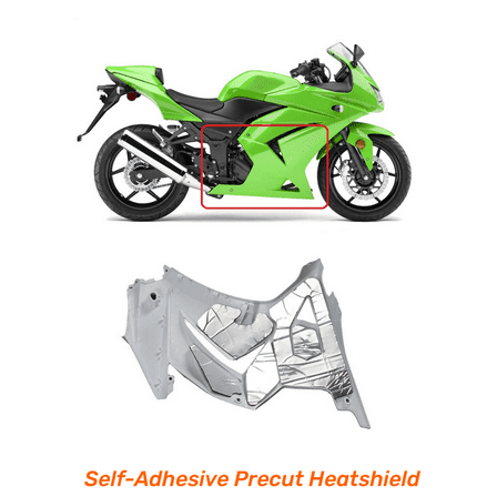 Professional Grade Self-adhesive ABS Fairing Insulation Heatshield Pad Precut for Kawasaki Ninja 250R 2008-2012