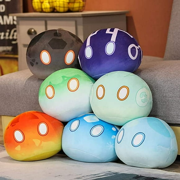 Thehei Genshin Impact Slime Plush Set - 7-Piece Collection, Absolutely Irresistible(3.9inch/7Pcs) for All Kinds of Festivals and Game Toys