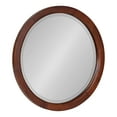 thumbnail image 1 of Kate and Laurel Hogan Farmhouse Mirror, 18 Inch Diameter, Walnut Brown, Modern Round Mirror for Wall, 1 of 7