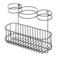 thumbnail image 7 of mDesign Steel Bathroom Wall Mounted Hair Tool Storage Organizer Accessory Basket Tray, Hang Holder for Hair Dryer, Straightener, Curling Iron, Styling Products, Graphite Gray, 7 of 7