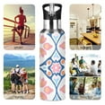 thumbnail image 7 of Yayeee 33oz Insulated Water Bottle Double Wall Stainless Steel with Flip Straw Lid, Mosaic Flowers Pattern, 7 of 7