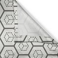 thumbnail image 3 of Ambesonne Cubes Kitchen Curtains, Modern Hexagonal and Dotted, 55"x45", Charcoal Grey and Off White, 3 of 3