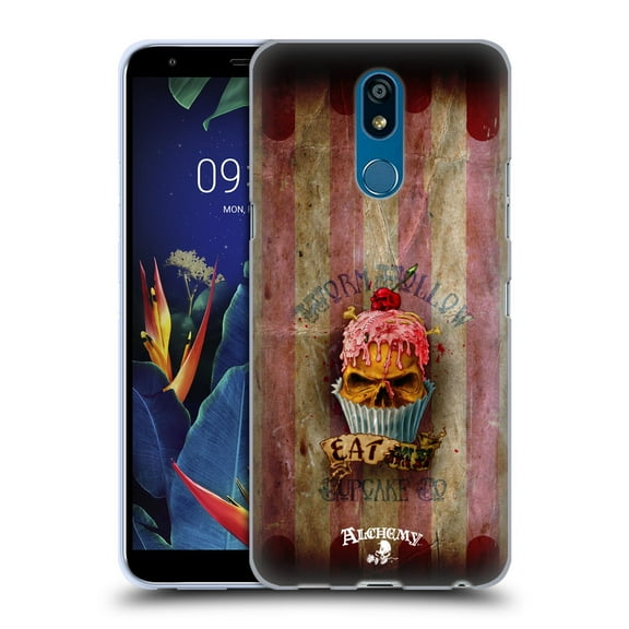 Head Case Designs Officially Licensed Alchemy Gothic Skull Eat Me Cupcake Soft Gel Case Compatible with LG K40 / K12 Plus