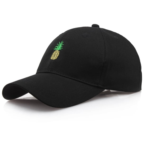 Gorra de béisbol lisa de algodón con bordado de piña