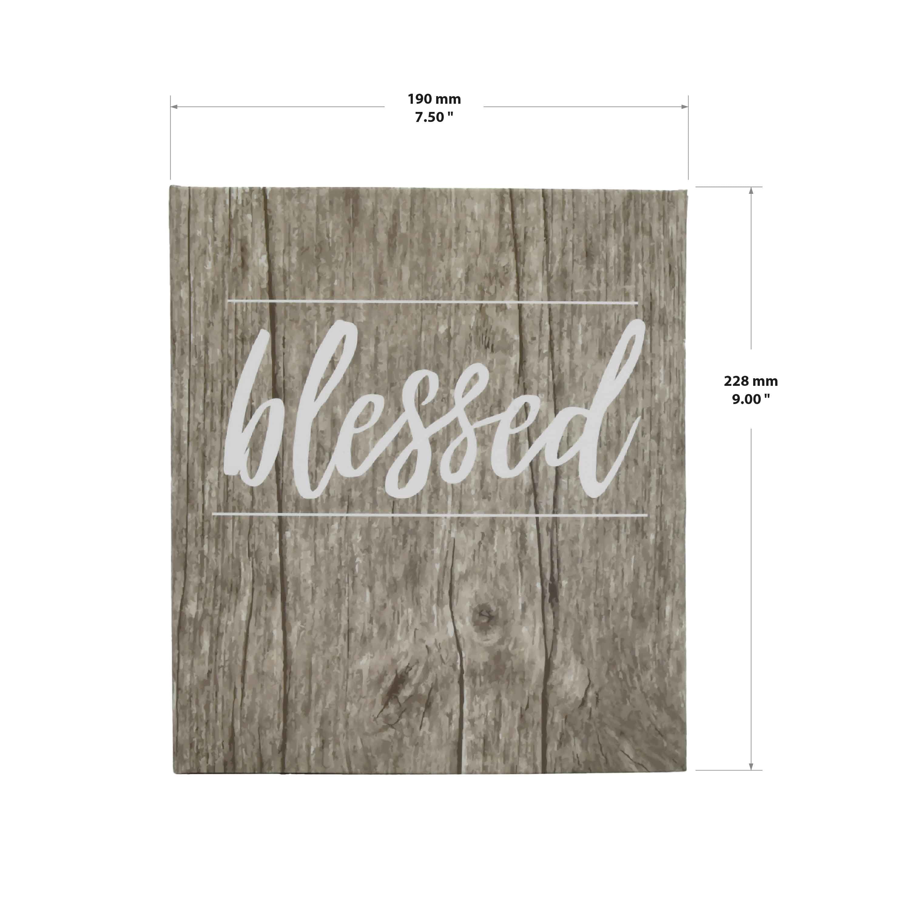 New View Gifts Grey Washed Blessed Wood Plank Photo Album, Holds 208 4"x6" Photographss
