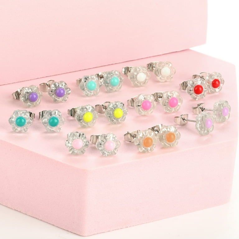 Girls Starlet Shimmer Pearl Rose Flower Set of 5 Rings Girls Starlet Shimmer Pearl Rose Flower Set of 5 Rings