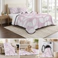 thumbnail image 6 of Quilts Queen Size, Lavender Leaves Soft Comforter Bedding Set for Bed, Farmhouse Botanical Branch Vintage Modern Lightweight Quilted Bedspread with Pillow Cover(2 Pieces) for All Season, 90x96 Inch, 6 of 9