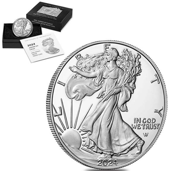 2024-W 1 oz Proof Silver American Eagle (w/Box & COA)