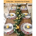 thumbnail image 4 of 15 Inch Round Placemats Set of 4, Grey Snowman Christmas Non Slip Heat Insulation PP Table Mats, Xmas Balls Snowflake Washable Place Mats for Kitchen Dining Party Table Decor, 4 of 7