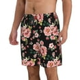 thumbnail image 2 of Logiee Rose Flowers Print Mens Swim Trunks Quick Dry Board Shorts,Breathable Hawaii Beach Shorts Swimwear Bathing Suits-X-Large, 2 of 6
